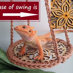Bearded dragon swing with pillow, Lizard swing, Turtle swing, Small pet swing