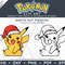 Pokemon Santa Hat Pikachu by SVG Studio Thumbnail.png