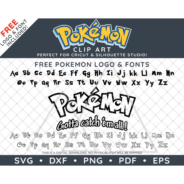 Pokemon FREE Logo and Font by SVG Studio Thumbnail.png