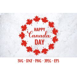 Happy Canada Day SVG. Canadian holiday