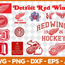 Detroit Red Wings Bundle SVG, Detroit Red Wings SVG, Hockey Teams SVG, NHL SVG.