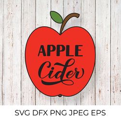 apple cider calligraphy lettering label
