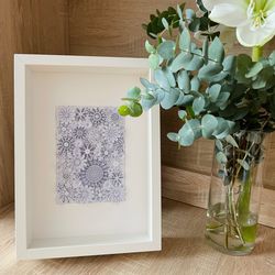 white wall art, winter fairytale, neutral white floral wall art, blossom art, white flowers, white decor, artwork