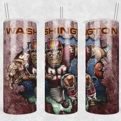 Mascot Washington Commanders Tumbler Wrap, 20oz Tumbler Wrap, Mascot Washington Commanders Png, NFL FOOTBALL Tumbler