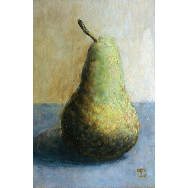 Pear oil painting still life fruit