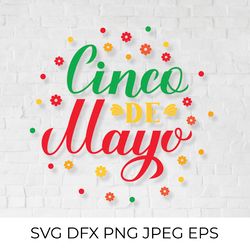 cinco de mayo  hand lettered svg round design