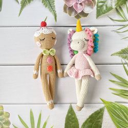 Crochet PATTERNS, Amigurumi pattern, Crochet unicorn pattern, Crochet gingerbread man pattern, Crochet doll pattern