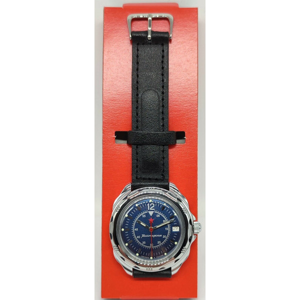 mechanical-watch-Vostok-Komandirskie-2414-Red-Star-Blue-dial-211398-3