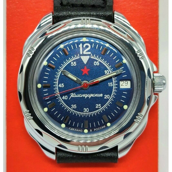 mechanical-watch-Vostok-Komandirskie-2414-Red-Star-Blue-dial-211398-1