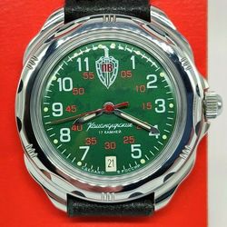 Vostok Komandirskie 2414 Army Green dial Border Troops 211950 Brand new Men's mechanical watch
