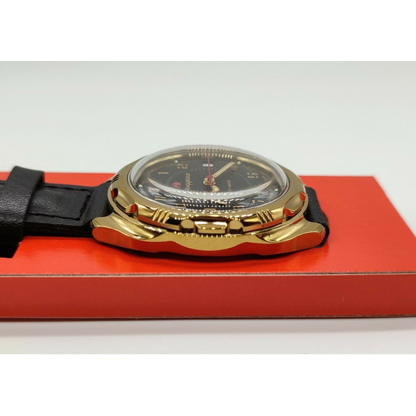 Gold-mechanical-watch-Vostok-Komandirskie-black-dial-219123-4