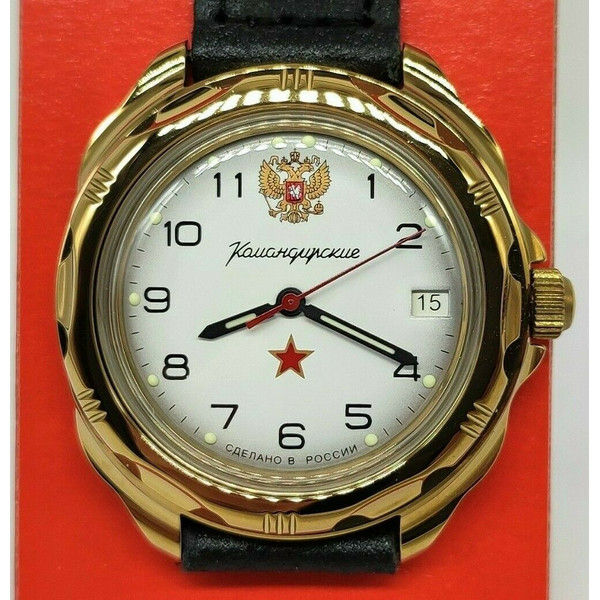 Gold-mechanical-watch-Vostok-Komandirskie-Double-Headed-Eagle-219322-1