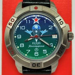 Vostok Komandirskie 2414 VDV Airborne Forces 436818 New Titanium Plated men's mechanical watch