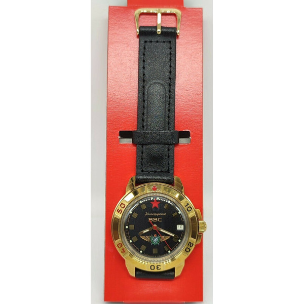 Gold-mechanical-watch-Vostok-Komandirskie-VVS-Air-Force-439313-2