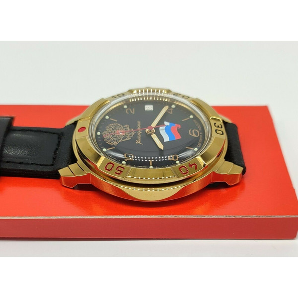 Gold-mechanical-watch-Vostok-Komandirskie-Double-Headed-Eagle-Tricolor-439453-4