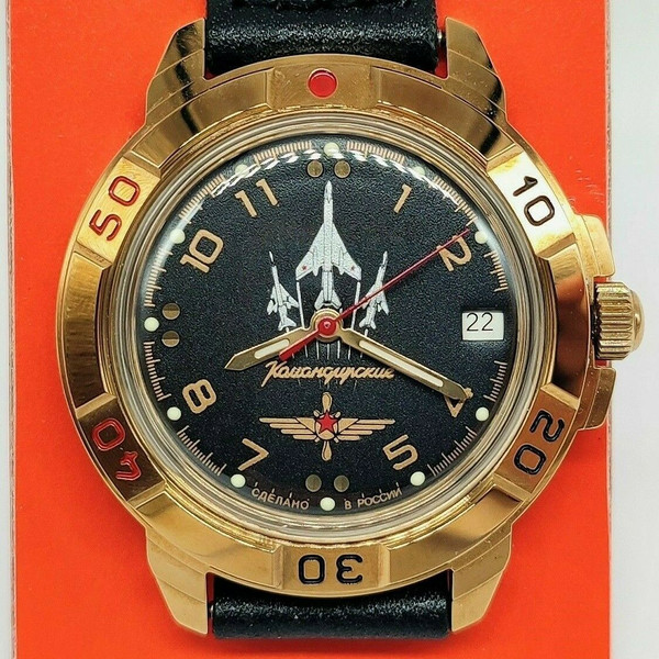 Gold-mechanical-watch-Vostok-Komandirskie-Air-Force-Combat-Aircrafts-439511-1
