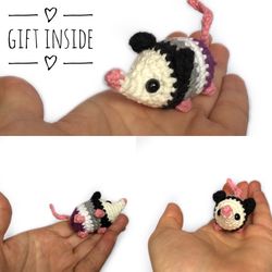 Asexual pride | Asexual crochet possum | Asexual plush | Pride | Pride crochet | Pride gift | Asexual gift