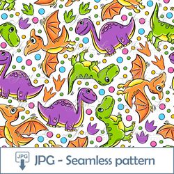 dinosaurs seamless pattern 1 jpg file cute dinosaur digital paper bright child background animal rex digital download