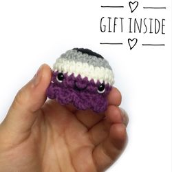 Asexual pride | Asexual crochet octopus | Asexual plush | Pride | Pride crochet | Pride gift | Asexual gift