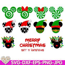 Mouse Christmas Set Cute mouse Happy Oh Toodles My 1 st Christmas digital design Cricut svg dxf eps png ipg pdf, cut fi