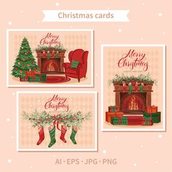 Christmas cards. Digital download.
