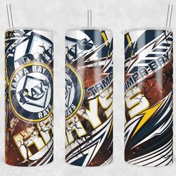 Tampa Bay Rays Template Tumbler Wrap, 20oz Tumbler Wrap, Tampa Bay Rays Png, MLB Baseball Tumbler, MLB Fan Gift Png