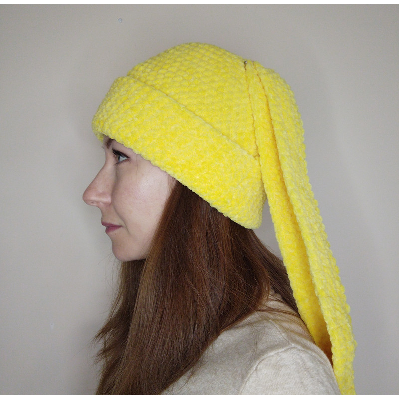 yellow bunny beanie