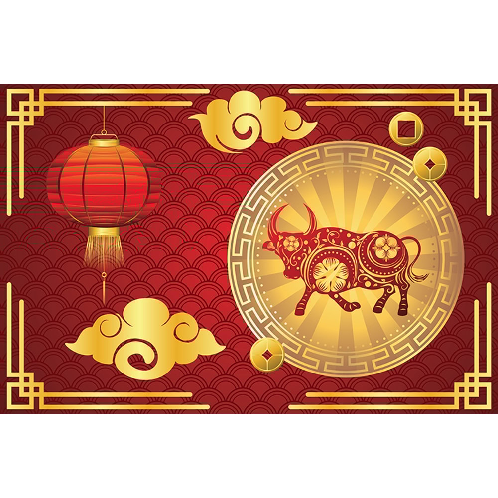 Card with bull and flowers5.jpg