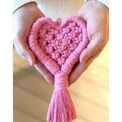 Macrame heart pattern, heart wall hanging diy, macrame pattern pdf, tutorial for beginners, Macrame pattern wall hanging