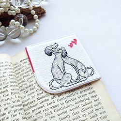 Corner bookmark with Dalmatians, handmade gift dog lover