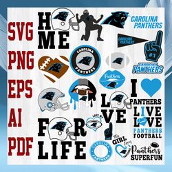 Carolina Panthers NFL Svg,  Pittsburgh Steelers Svg, Bundle NFL Svg, National Football League Svg, Sport Svg, NFL FAN