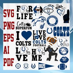 Indianapolis Colts NFL Svg,  Pittsburgh Steelers Svg, Bundle NFL Svg, National Football League Svg, Sport Svg, NFL FAN