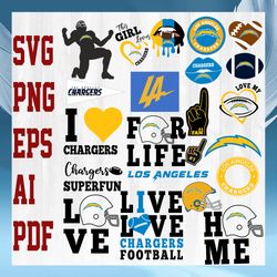 Los Angeles Chargers NFL Svg, Los Angeles Chargers Svg, Bundle NFL Svg, National Football League Svg, Sport Svg, NFL FAN