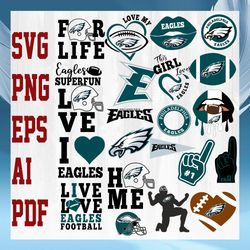 Philadelphia Eagles NFL Svg, Philadelphia Eagles Svg, Bundle NFL Svg, National Football League Svg, Sport Svg, NFL FAN