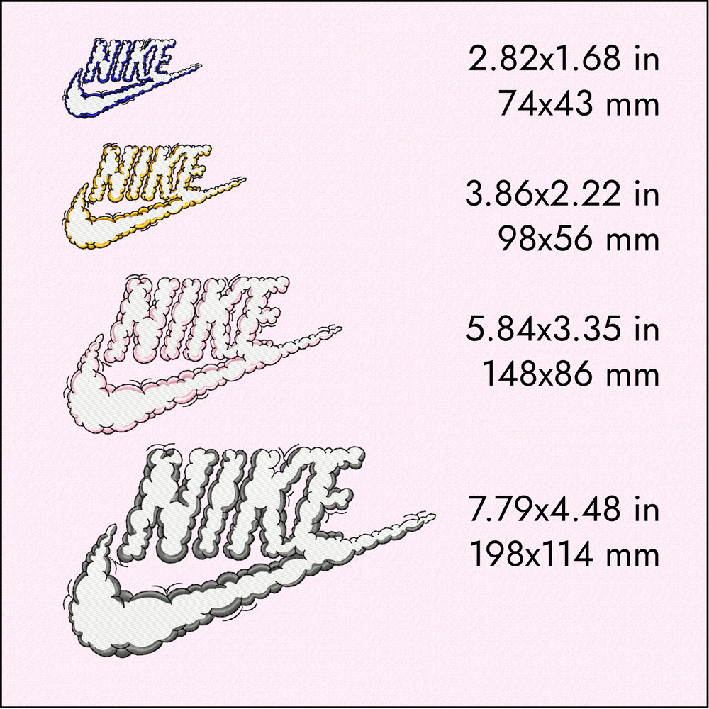 nike cloud clouds swoosh logo machine embroidery designs