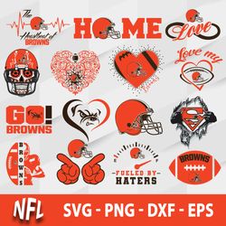 Cleveland Browns Bundle SVG, Cleveland Browns SVG, NFL SVG, PNG DXF EPS File