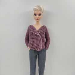 Barbie doll clothes cardigan 6 COLORS