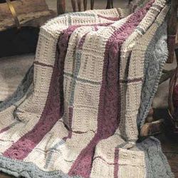 Cabled Afghan Knitting Pattern PDF, Blanket knitting pattern PDF, Vintage Knitting Pattern cables blanket pattern