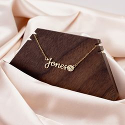 Personalized golf mom Necklace Golf player Gift for her Custom name necklace with black jewelry box Gold Silver jewelry