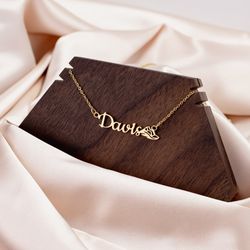 Personalized track mom Necklace Running Gift for her Custom name necklace with black jewelry box Gold Silver jewelry