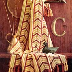 Vintage Afghan Knitting Pattern, Garter Stitch Afghan Pattern, Blanket Knitting Pattern PDF, Knit Aran Afghan Pattern