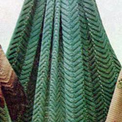 Vintage Afghan Knitting Pattern, Knitted Zig Zag Afghan Pattern, Blanket Knitting Pattern PDF, Knit Aran Afghan Pattern
