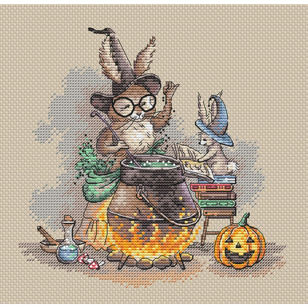 Halloween Cross Stitch Pattern Bunny Cross Stitch Pattern Ra | Inspire ...