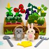 Toy vegetable garden from felt