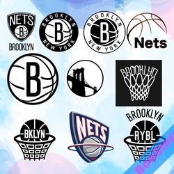 brooklyn nets svg, basketball team svg, basketball svg, nba svg, nba logo, nba teams svg, png, dxf