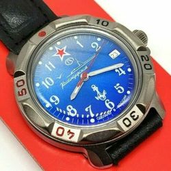 Vostok Komandirskie 2414 U-boat Submarine 816289 New Titanium Plated men's mechanical watch