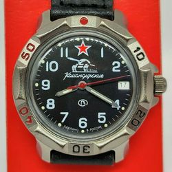 Vostok Komandirskie 2414 Tank Red Star 816306 New Titanium Plated men's mechanical watch