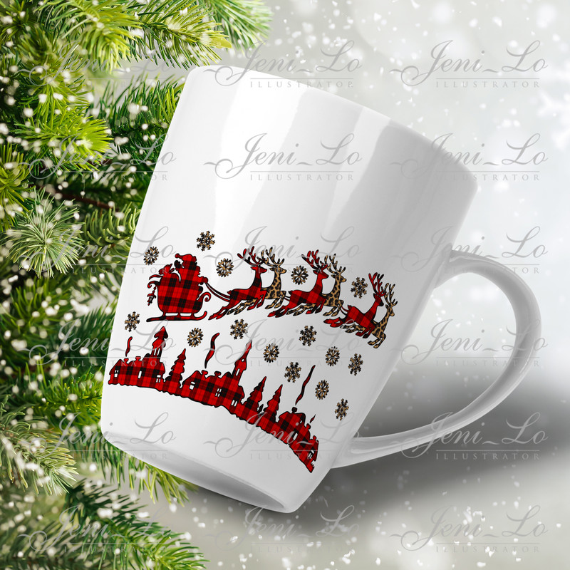 Santa and the Christmas deer