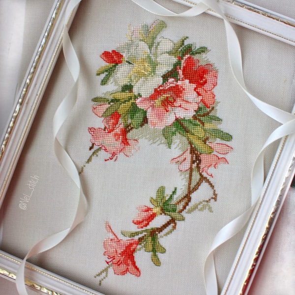 Azalea Tooling Pattern Azalea cross stitch pattern PDF and Saga | Inspire Uplift