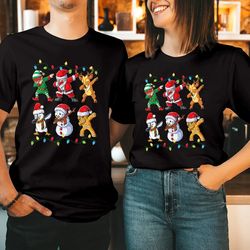 TSHIRT (5198) DABBING SANTA Elf Friends Christmas T-Shirt Funny Boys Girls Men Women Kids Xmas Dab Elves Squad Family Co